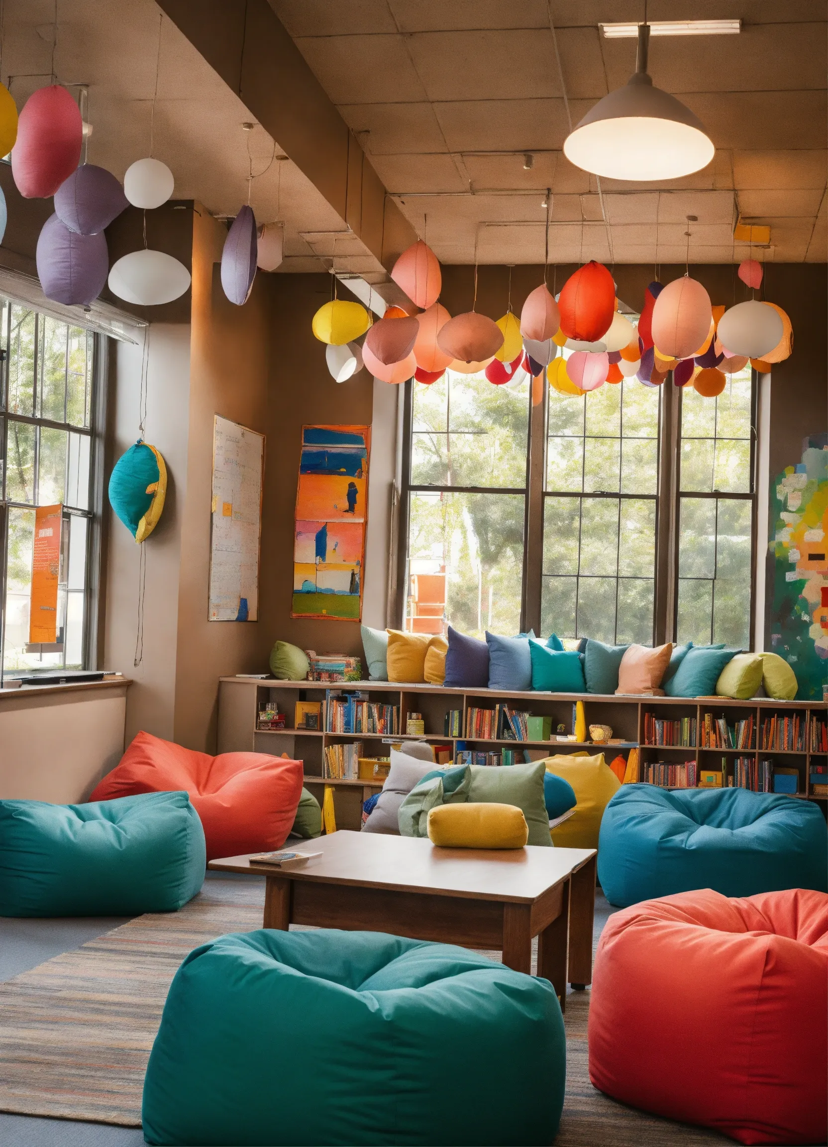 Serene interior with balanced lighting